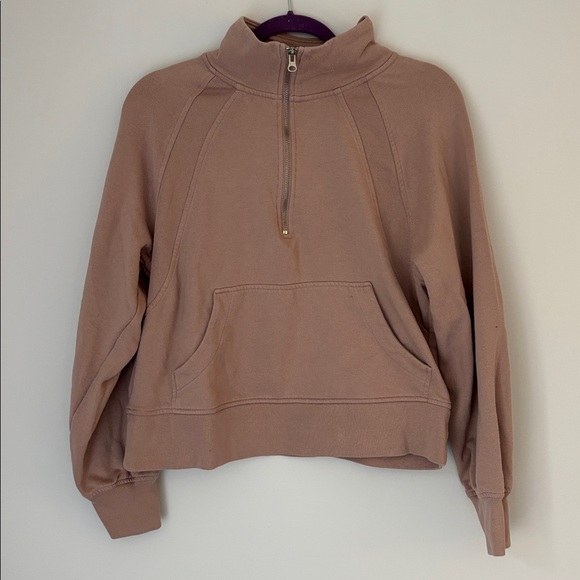 GAP Tops - GAP Blush Pink Quarter Zip Sweatshirt